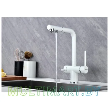 Смеситель Paulmark Serpentine Se213222-431 (белый матовый) картинка 13